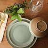 image:imageGibson Elite Oxford Blue Plates and Bowls Sets 16 Piece Stoneware Dinnerware Sets for 4 Two Tone Dishware Sets Dinner Plates Dessert Plates Bowls MugsGreen Octavia Place
