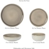 image:imageGibson Elite Oxford Blue Plates and Bowls Sets 16 Piece Stoneware Dinnerware Sets for 4 Two Tone Dishware Sets Dinner Plates Dessert Plates Bowls MugsLight Taupe Sunveil