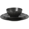 image:imageGibson Elite Soleil 12 Piece Echo Blue Stoneware Dinnerware Set for 4 Plates and Bowls Set with Dinner Plates Salad Plates and BowlsBlack Winchester Way