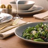 image:imageGibson Elite Soleil 12 Piece Echo Blue Stoneware Dinnerware Set for 4 Plates and Bowls Set with Dinner Plates Salad Plates and BowlsBlue Crescenton