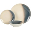 image:imageGibson Elite Soleil 12 Piece Echo Blue Stoneware Dinnerware Set for 4 Plates and Bowls Set with Dinner Plates Salad Plates and BowlsBlue Crescenton