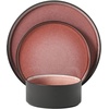 image:imageGibson Elite Soleil 12 Piece Echo Blue Stoneware Dinnerware Set for 4 Plates and Bowls Set with Dinner Plates Salad Plates and BowlsBrick Red Redrock Canyon