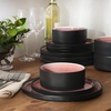 image:imageGibson Elite Soleil 12 Piece Echo Blue Stoneware Dinnerware Set for 4 Plates and Bowls Set with Dinner Plates Salad Plates and BowlsBrick Red Redrock Canyon