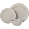 image:imageGibson Elite Soleil 12 Piece Echo Blue Stoneware Dinnerware Set for 4 Plates and Bowls Set with Dinner Plates Salad Plates and BowlsChateau Grey Soleil