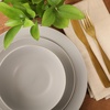 image:imageGibson Elite Soleil 12 Piece Echo Blue Stoneware Dinnerware Set for 4 Plates and Bowls Set with Dinner Plates Salad Plates and BowlsChateau Grey Soleil