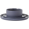 image:imageGibson Elite Soleil 12 Piece Echo Blue Stoneware Dinnerware Set for 4 Plates and Bowls Set with Dinner Plates Salad Plates and BowlsNavy Blue Redrock Canyon