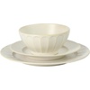 image:imageGibson Elite Soleil 12 Piece Echo Blue Stoneware Dinnerware Set for 4 Plates and Bowls Set with Dinner Plates Salad Plates and BowlsOffWhite Winchester Way