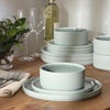 image:imageGibson Elite Soleil 12 Piece Echo Blue Stoneware Dinnerware Set for 4 Plates and Bowls Set with Dinner Plates Salad Plates and BowlsSage Green Redrock Canyon