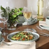image:imageGibson Elite Soleil 12 Piece Echo Blue Stoneware Dinnerware Set for 4 Plates and Bowls Set with Dinner Plates Salad Plates and BowlsSage Green Redrock Canyon