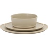 image:imageGibson Elite Soleil 12 Piece Echo Blue Stoneware Dinnerware Set for 4 Plates and Bowls Set with Dinner Plates Salad Plates and BowlsTaupe Humphrey Lane