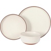 image:imageGibson Elite Soleil 12 Piece Echo Blue Stoneware Dinnerware Set for 4 Plates and Bowls Set with Dinner Plates Salad Plates and BowlsWhite Abbey Circle