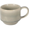 image:imageGibson Elite Sunrise Hills 9Piece Stackable Stoneware Cup and Saucer Set with Metal Rack 6 oz Service for 4 Dishwasher and Microwave Safe TaupeGray