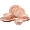 image:imageBloomhouse  2 Time Oprahs Favorite Things  Made in Portugal Hand Painted Dinnerware Set  Porto Petals 12 Piece Service for 4 Floral Plates and Bowls Set  Green OrchidBlush Pink 12pc Dinnerware