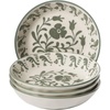 image:imageBloomhouse  2Time Oprahs Favorite Things  Valencia Flor 4 Piece 6 Cereal Bowl Set Stoneware Bowls Mediterranean Floral Decal Design Microwave amp Dishwasher Safe Iris BlueFern Green 4pc Dinner Bowl Set