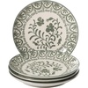 image:imageBloomhouse  2Time Oprahs Favorite Things  Valencia Flor 4 Piece Dessert amp Salad Plate Set 875 Stoneware Plates Mediterranean Floral Decal Design Microwave amp Dishwasher Safe Iris BlueFern Green 4pc Dinner Plate Set