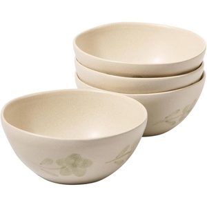 image:imageBloomhouse  2 Time Oprahs Favorite Things  Made in Portugal Hand Painted Dinnerware Set  Porto Petals 12 Piece Service for 4 Floral Plates and Bowls Set  Green OrchidGreen Orchid Cereal Bowls