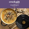 image:imageCrockPot Artisan 7Quart Enameled Cast Iron Dutch Oven Pot with Lid Round Gradient Taupe Oven Safe CookwareBlack w Gold Knob