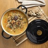 image:imageCrockPot Artisan 7Quart Enameled Cast Iron Dutch Oven Pot with Lid Round Gradient Taupe Oven Safe CookwareBlack w Gold Knob