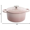 image:imageCrockPot Artisan 7Quart Enameled Cast Iron Dutch Oven Pot with Lid Round Gradient Taupe Oven Safe CookwareBlush Pink