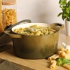 image:imageCrockPot Artisan 7Quart Enameled Cast Iron Dutch Oven Pot with Lid Round Gradient Taupe Oven Safe CookwareGradient Sage Green