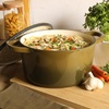 image:imageCrockPot Artisan 7Quart Enameled Cast Iron Dutch Oven Pot with Lid Round Gradient Taupe Oven Safe CookwareGradient Sage Green