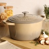 image:imageCrockPot Artisan 7Quart Enameled Cast Iron Dutch Oven Pot with Lid Round Gradient Taupe Oven Safe CookwareGradient Taupe