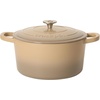 image:imageCrockPot Artisan 7Quart Enameled Cast Iron Dutch Oven Pot with Lid Round Gradient Taupe Oven Safe CookwareGradient Taupe