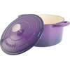 image:imageCrockPot Artisan 7Quart Enameled Cast Iron Dutch Oven Pot with Lid Round Gradient Taupe Oven Safe CookwareLavender Purple