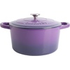 image:imageCrockPot Artisan 7Quart Enameled Cast Iron Dutch Oven Pot with Lid Round Gradient Taupe Oven Safe CookwareLavender Purple