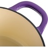 image:imageCrockPot Artisan 7Quart Enameled Cast Iron Dutch Oven Pot with Lid Round Gradient Taupe Oven Safe CookwareLavender Purple
