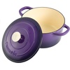 image:imageCrockPot Artisan 7Quart Enameled Cast Iron Dutch Oven Pot with Lid Round Gradient Taupe Oven Safe CookwareLavender Purple