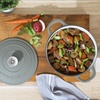 image:imageCrockPot Artisan 7Quart Enameled Cast Iron Dutch Oven Pot with Lid Round Gradient Taupe Oven Safe CookwareMatte Green