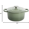 image:imageCrockPot Artisan 7Quart Enameled Cast Iron Dutch Oven Pot with Lid Round Gradient Taupe Oven Safe CookwarePistachio Green