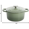 image:imageCrockPot Artisan 7Quart Enameled Cast Iron Dutch Oven Pot with Lid Round Gradient Taupe Oven Safe CookwarePistachio Green
