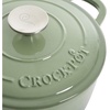image:imageCrockPot Artisan 7Quart Enameled Cast Iron Dutch Oven Pot with Lid Round Gradient Taupe Oven Safe CookwarePistachio Green