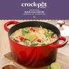 image:imageCrockPot Artisan 7Quart Enameled Cast Iron Dutch Oven Pot with Lid Round Gradient Taupe Oven Safe CookwareRed w Glass Lid