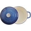 image:imageCrockPot Artisan 7Quart Enameled Cast Iron Dutch Oven Pot with Lid Round Gradient Taupe Oven Safe CookwareSapphire Blue