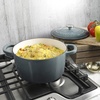 image:imageCrockPot Artisan 7Quart Enameled Cast Iron Dutch Oven Pot with Lid Round Gradient Taupe Oven Safe CookwareSlate Gray
