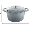image:imageCrockPot Artisan 7Quart Enameled Cast Iron Dutch Oven Pot with Lid Round Gradient Taupe Oven Safe CookwareSlate Gray