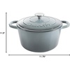 image:imageCrockPot Artisan 7Quart Enameled Cast Iron Dutch Oven Pot with Lid Round Gradient Taupe Oven Safe CookwareSlate Gray
