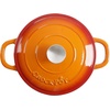 image:imageCrockPot Artisan 7Quart Enameled Cast Iron Dutch Oven Pot with Lid Round Gradient Taupe Oven Safe CookwareSunset Orange