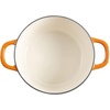 image:imageCrockPot Artisan 7Quart Enameled Cast Iron Dutch Oven Pot with Lid Round Gradient Taupe Oven Safe CookwareSunset Orange