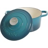 image:imageCrockPot Artisan 7Quart Enameled Cast Iron Dutch Oven Pot with Lid Round Gradient Taupe Oven Safe CookwareTeal Ombre