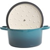 image:imageCrockPot Artisan 7Quart Enameled Cast Iron Dutch Oven Pot with Lid Round Gradient Taupe Oven Safe CookwareTeal Ombre