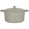 image:imageCrockPot Artisan 7Quart Enameled Cast Iron Dutch Oven Pot with Lid Round Gradient Taupe Oven Safe CookwareMatte Green