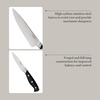 image:imageMartha Stewart Greeley Forged High Carbon Stainless Steel 14 Piece Knife Block Set Linen White Kitchen Knife Set with Acacia Wood Block Chef Knife Bread Knife Steak KnivesBlack