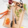 image:imageMartha Stewart Greeley Forged High Carbon Stainless Steel 14 Piece Knife Block Set Linen White Kitchen Knife Set with Acacia Wood Block Chef Knife Bread Knife Steak KnivesBlack
