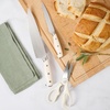 image:imageMartha Stewart Greeley Forged High Carbon Stainless Steel 14 Piece Knife Block Set Linen White Kitchen Knife Set with Acacia Wood Block Chef Knife Bread Knife Steak KnivesLinen White