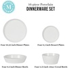 image:imageMartha Stewart Selma Plates and Bowls Sets 30Piece Porcelain Dinnerware Set for 6 White Dish Set with Dinner Plates Dessert Plates Pasta Bowls Cereal amp Fruit BowlsWhite