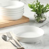 image:imageMartha Stewart Selma Plates and Bowls Sets 30Piece Porcelain Dinnerware Set for 6 White Dish Set with Dinner Plates Dessert Plates Pasta Bowls Cereal amp Fruit BowlsWhite Pasta Bowls